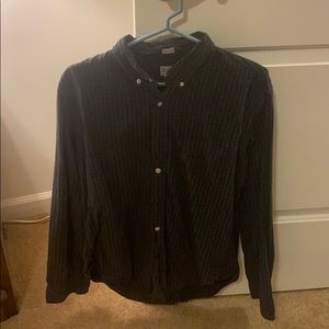 J Crew Men’s Slim Large Button Up Black Grey